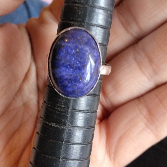 Lapis Lazuli Silver Plated Gemstone Ring - Picture 2 of 4